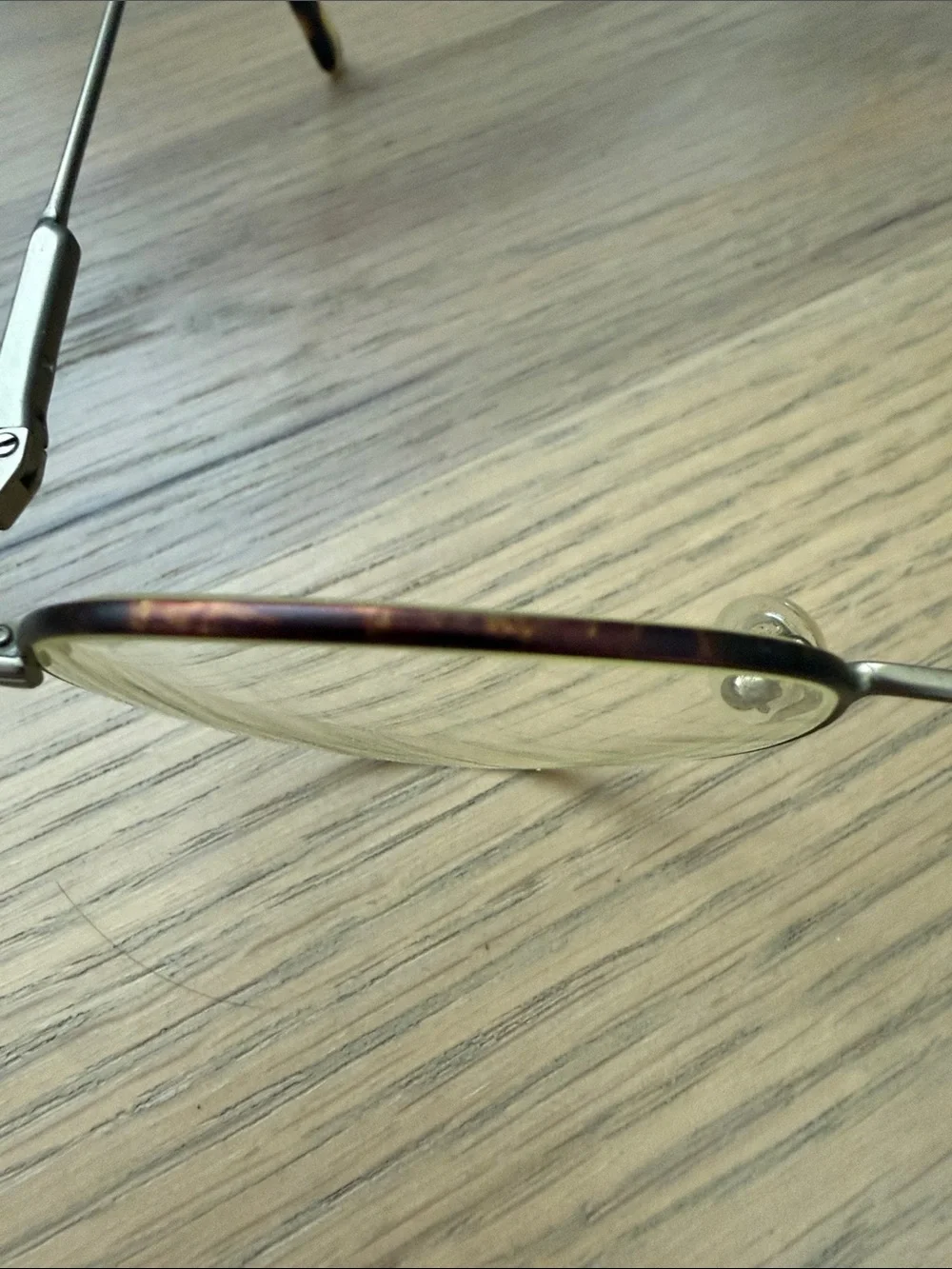 Vintage Safilo Gold-Tone and Tortoiseshell Wire Rimmed Round Glasses